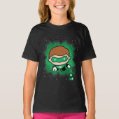 Chibi Green Lantern vliegt door de ruimte T-shirt (Voorkant)