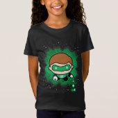 Chibi Green Lantern vliegt door de ruimte T-shirt (Voorkant)