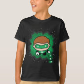 Chibi Green Lantern vliegt door de ruimte T-shirt (Voorkant)