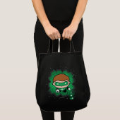 Chibi Green Lantern vliegt door de ruimte Tote Bag (Voorkant (product))