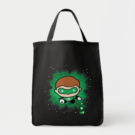 Chibi Green Lantern vliegt door de ruimte Tote Bag (Voorkant)
