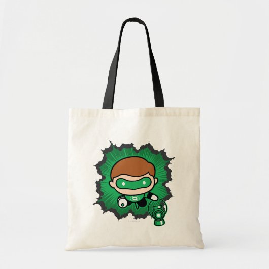 Chibi Green Lantern vliegt door de ruimte Tote Bag (Voorkant)