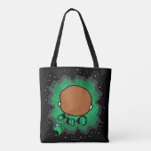 Chibi Green Lantern vliegt door de ruimte Tote Bag (Achterkant)