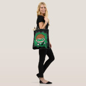 Chibi Green Lantern vliegt door de ruimte Tote Bag (Op model)