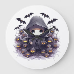 Chibi Grim Reaper Halloween - Schattige Donkere Fa Grote Klok