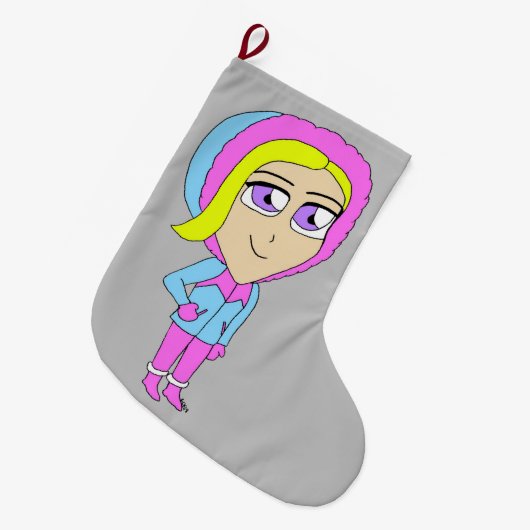 chibi grote kerstsok (Voorkant (Hangend))