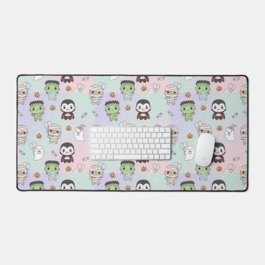 Chibi Halloween Monsters Bureaumat (Keyboard & Muis)