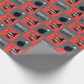 Chibi Harley Quinn Checker Pattern Cadeaupapier (Hoek)