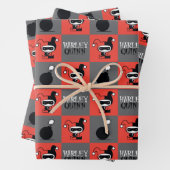 Chibi Harley Quinn Checker Pattern Inpakpapier Vel (In situ)