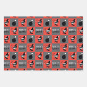 Chibi Harley Quinn Checker Pattern Inpakpapier Vel (Voorkant)