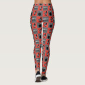 Chibi Harley Quinn Checker Pattern Leggings (Achterkant)