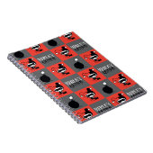 Chibi Harley Quinn Checker Pattern Notitieboek (Rechterzijde)