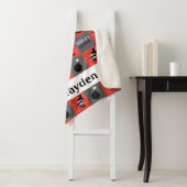 Chibi Harley Quinn Checker Pattern Sherpa Deken (In situ)