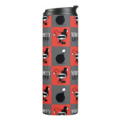 Chibi Harley Quinn Checker Pattern Thermosbeker (Gedraaid links)