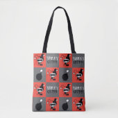Chibi Harley Quinn Checker Pattern Tote Bag (Voorkant)
