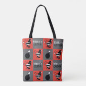 Chibi Harley Quinn Checker Pattern Tote Bag (Achterkant)