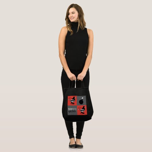 Chibi Harley Quinn Checker Pattern Tote Bag (Voorkant (model))