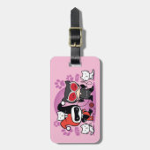 Chibi Harley Quinn en Chibi Catoman met katten Bagagelabel (Voorkant verticaal)