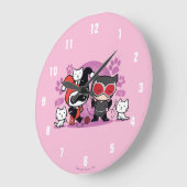 Chibi Harley Quinn en Chibi Catoman met katten Grote Klok (Hoek)