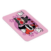 Chibi Harley Quinn en Chibi Catoman met katten Magneet (Rechterzijde)