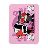 Chibi Harley Quinn en Chibi Catoman met katten Magneet (Verticaal)