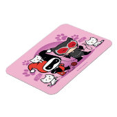 Chibi Harley Quinn en Chibi Catoman met katten Magneet (Linkerzijde)