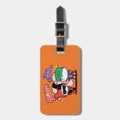 Chibi Harley Quinn en Chibi Joker Hearts Bagagelabel (Voorkant verticaal)