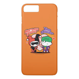 Chibi Harley Quinn en Chibi Joker Hearts Case-Mate iPhone Case