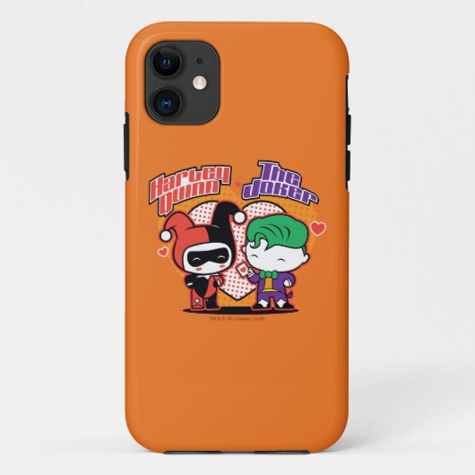 Chibi Harley Quinn en Chibi Joker Hearts Case-Mate iPhone Case (Achterkant)