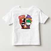 Chibi Harley Quinn en Chibi Joker Hearts Kinder Shirts (Voorkant)