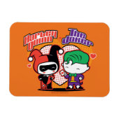 Chibi Harley Quinn en Chibi Joker Hearts Magneet (Horizontaal)