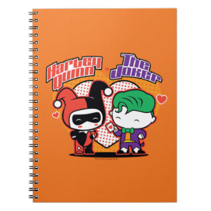 Chibi Harley Quinn en Chibi Joker Hearts Notitieboek