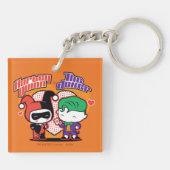 Chibi Harley Quinn en Chibi Joker Hearts Sleutelhanger (Achterkant)