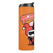 Chibi Harley Quinn en Chibi Joker Hearts Thermosbeker (Gedraaid links)