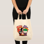 Chibi Harley Quinn en Chibi Joker Hearts Tote Bag (Voorkant (product))