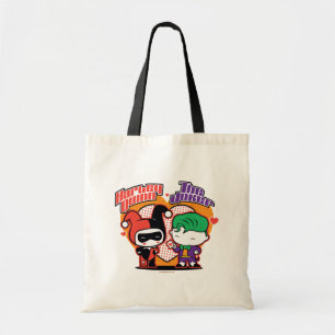 Chibi Harley Quinn en Chibi Joker Hearts Tote Bag
