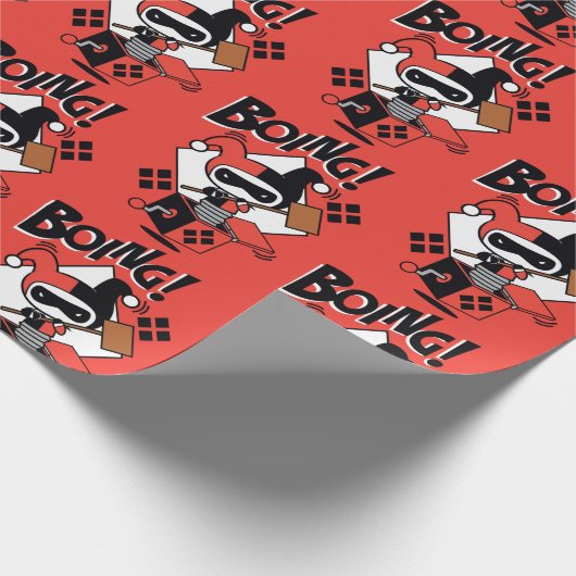 Chibi Harley-Quinn-In-A-Box met Hammer Cadeaupapier (Hoek)