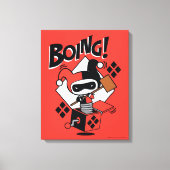 Chibi Harley-Quinn-In-A-Box met Hammer Canvas Afdruk (Voorkant)