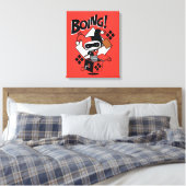 Chibi Harley-Quinn-In-A-Box met Hammer Canvas Afdruk (Insitu (Slaapkamer))