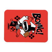 Chibi Harley-Quinn-In-A-Box met Hammer Magneet (Horizontaal)