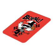 Chibi Harley-Quinn-In-A-Box met Hammer Magneet (Linkerzijde)