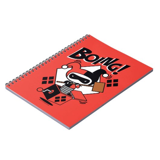 Chibi Harley-Quinn-In-A-Box met Hammer Notitieboek (Linkerzijde)