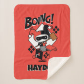 Chibi Harley-Quinn-In-A-Box met Hammer Sherpa Deken (Voorkant)