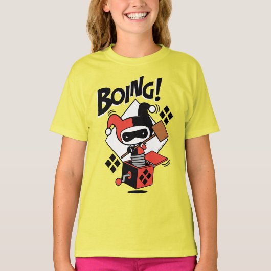 Chibi Harley-Quinn-In-A-Box met Hammer T-shirt (Voorkant)