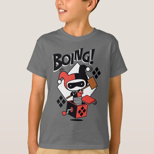 Chibi Harley-Quinn-In-A-Box met Hammer T-shirt (Voorkant)