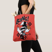 Chibi Harley-Quinn-In-A-Box met Hammer Tote Bag (Dichtbij)