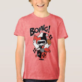 Chibi Harley-Quinn-In-A-Box met Hammer Tri-Blend Shirt (Voorkant)