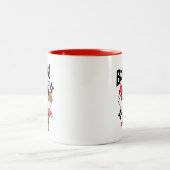 Chibi Harley-Quinn-In-A-Box met Hammer Tweekleurige Koffiemok (Center)