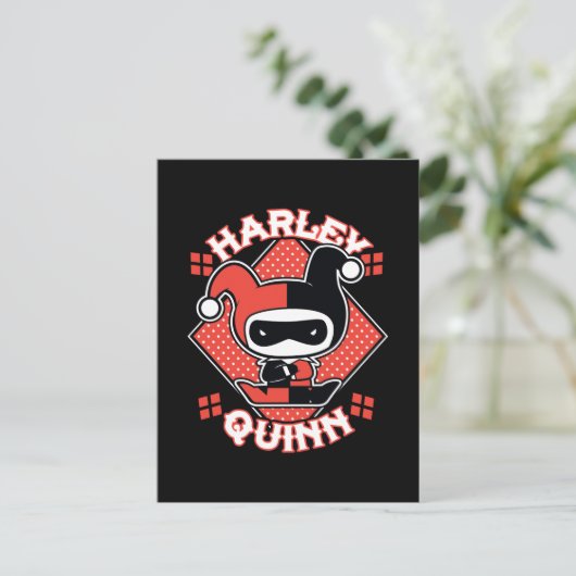 Chibi Harley Quinn Splits Briefkaart (Staand voorkant)