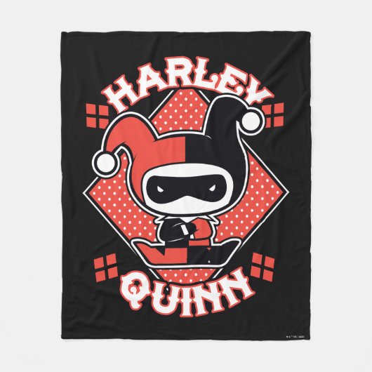 Chibi Harley Quinn Splits Fleece Deken (Voorkant)